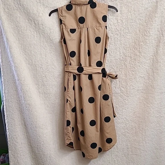 Tan and black polka-dot dress - Picture 3 of 3